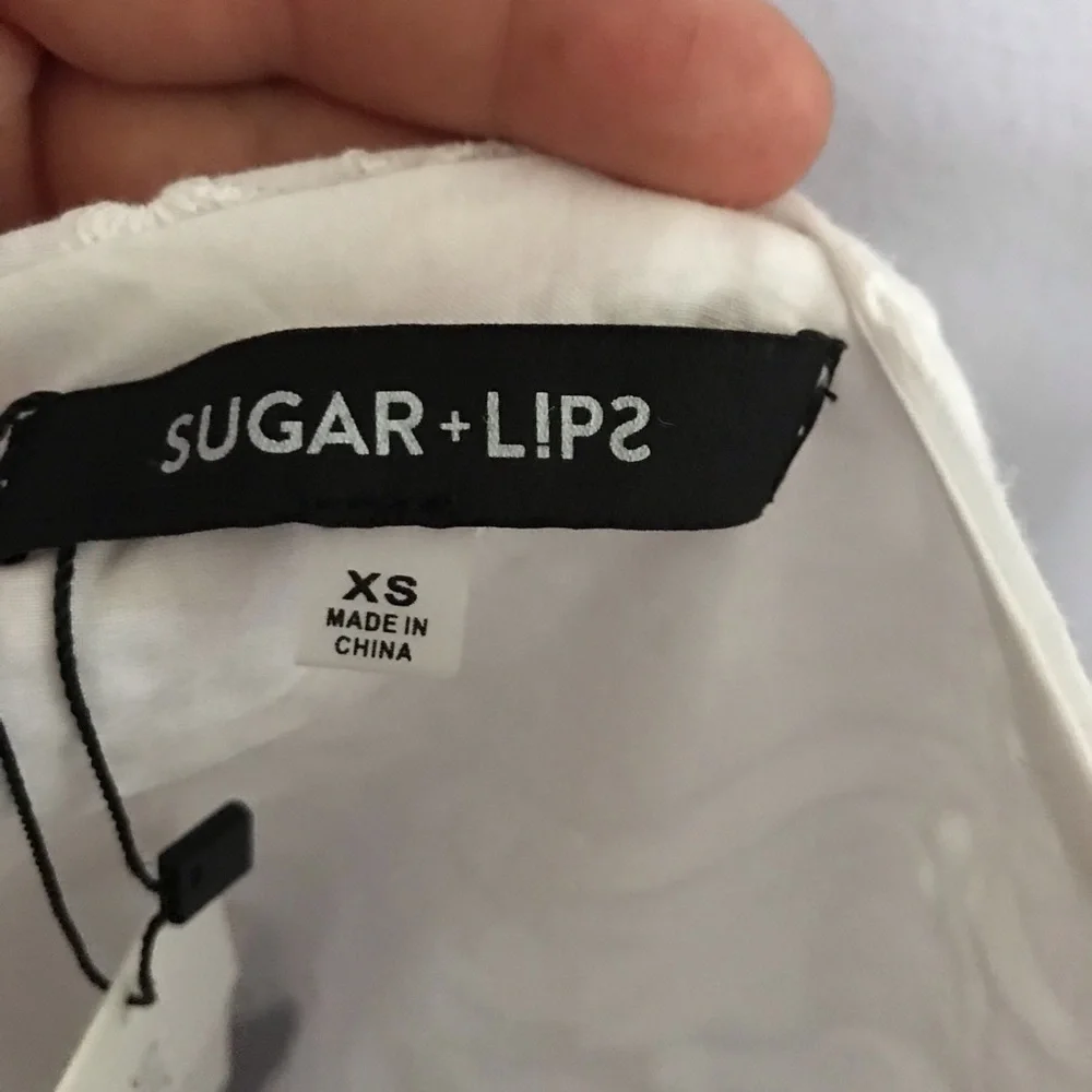 Sugar+Lips. Spaghetti strap frilly shirt. Size XS. - Picture 3 of 3